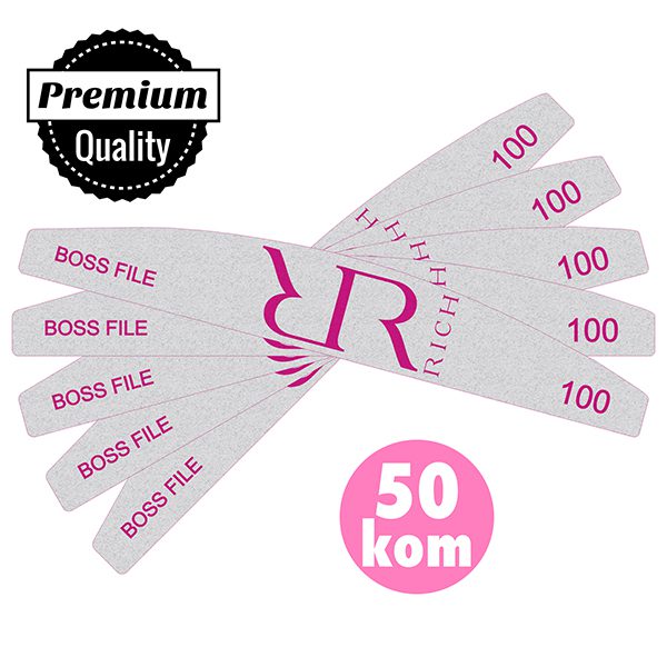 Boss file Pink 100/100 - PREMIUM rašpe 50 komada