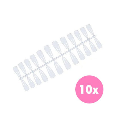 Press-on tipse Ballerina long - clear
