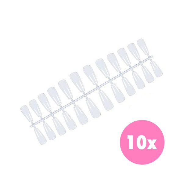 Press-on tipse Ballerina long - clear