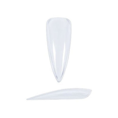 Press-on tipse Stiletto long - clear