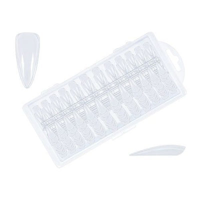 Press-on tipse Almond long - clear