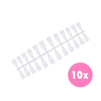 Press-on tipse Almond long - clear