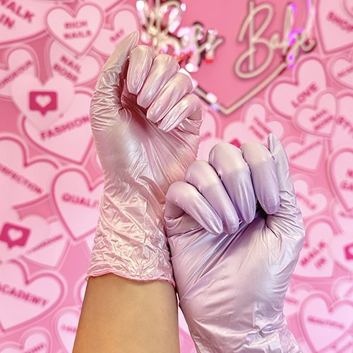 Pearly rukavice - Pink