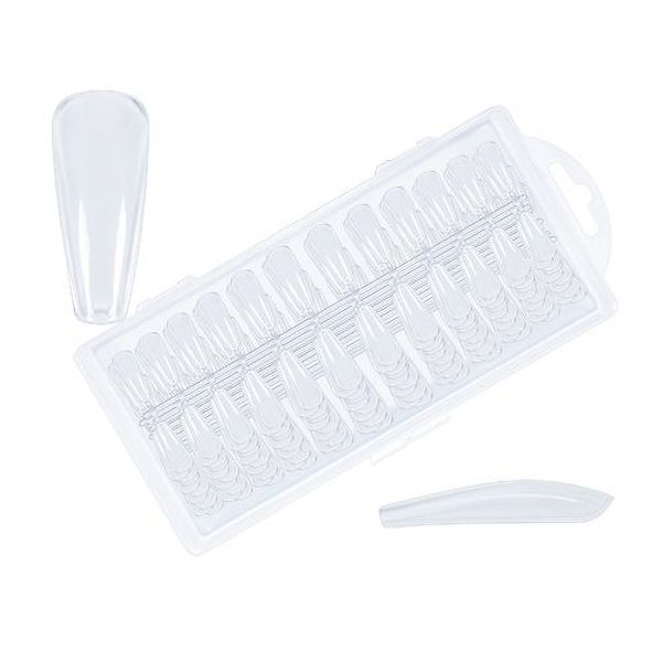 Press-on tipse Ballerina long - clear